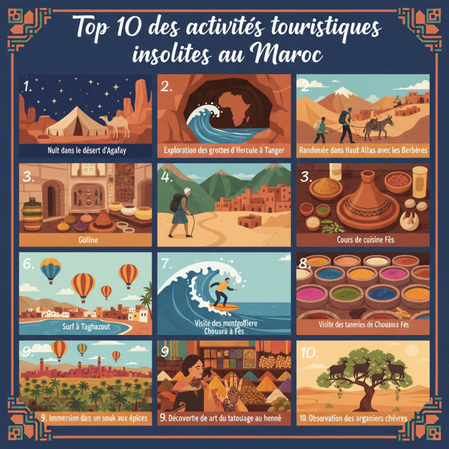 Top 10 des activités touristiques insolites au Maroc