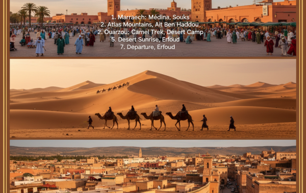 Itinéraire de 7 Jours au Maroc : Marrakech, Désert et Fès