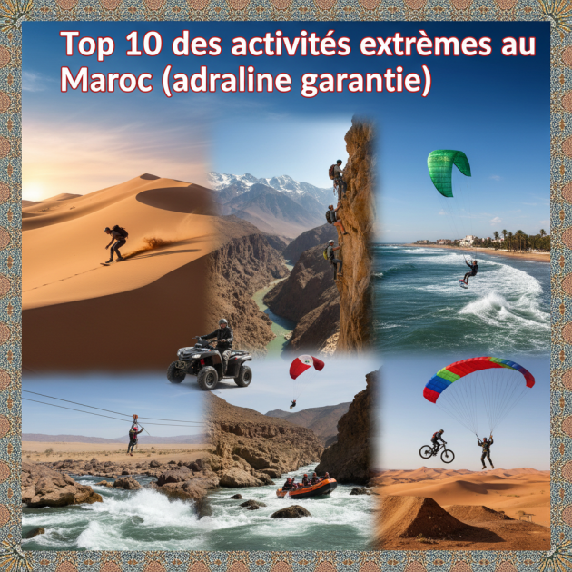 Top 10 des activités extrêmes au Maroc (adrénaline garantie)